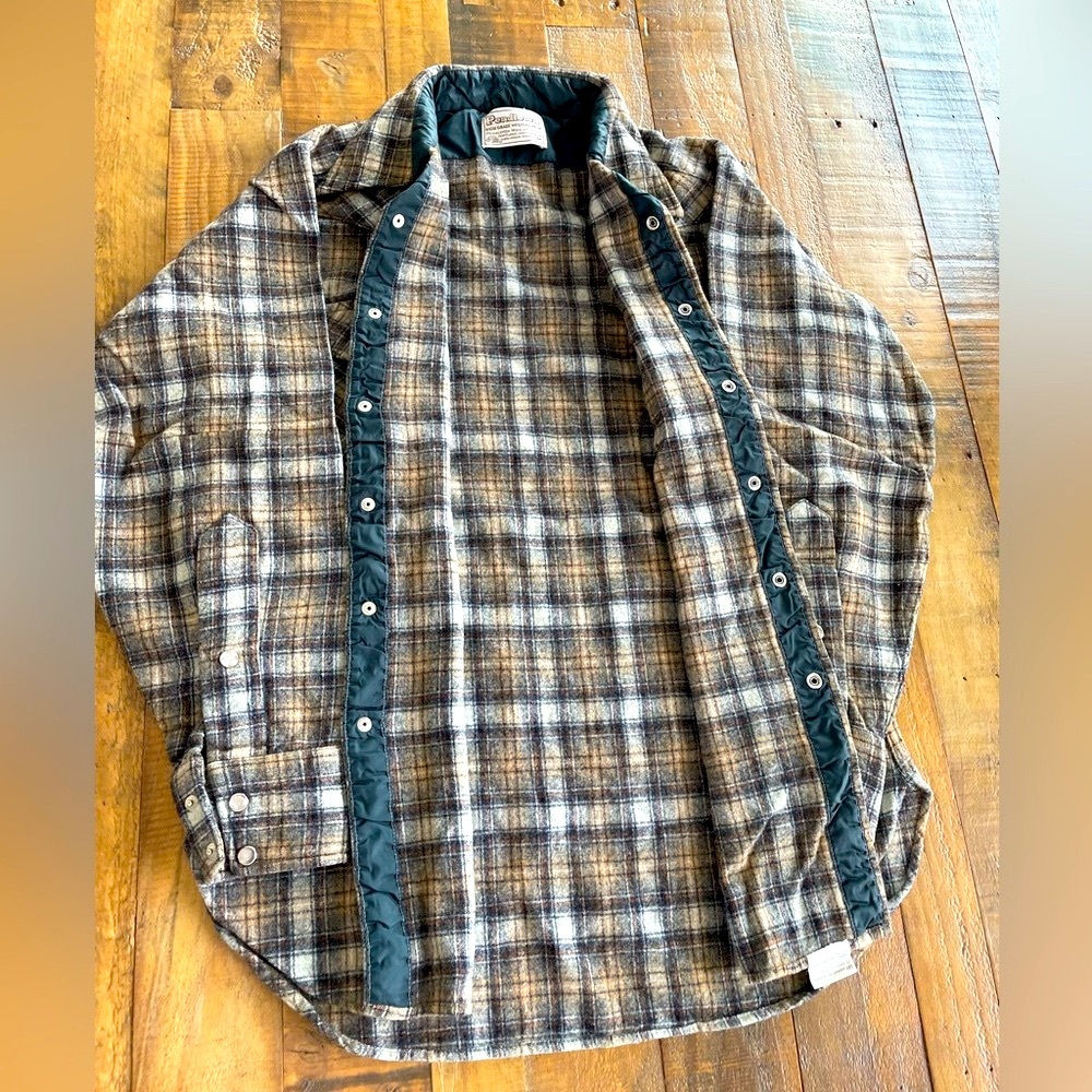 Vintage Pendleton Lightweight Shirt Jacket Brown … - image 2